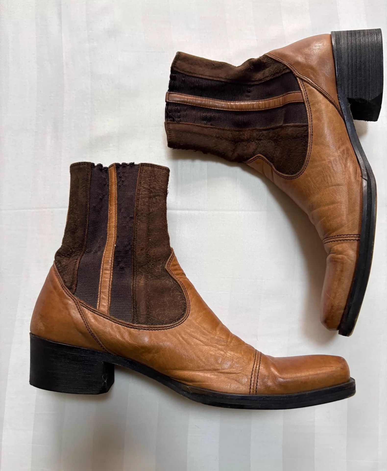 Tornado Mart Tornado Mart Jpn vintage paneled suede boots S 255 Size US 7 / EU 40 - 2 Thumbnail