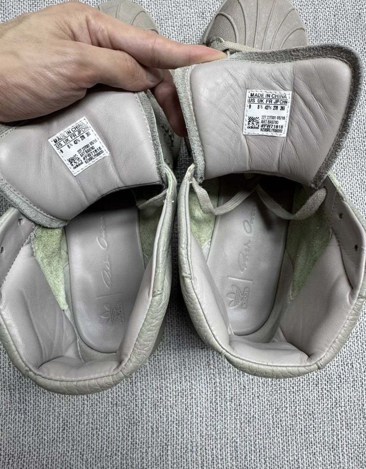 Adidas Adidas x Rick Owens Superstar High K37 Size US 9 / EU 42 - 3 Thumbnail