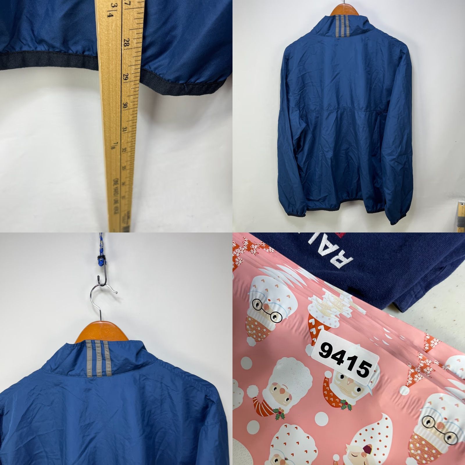 Adidas VINTAGE adidas Full Zip Windbreaker Jacket L Adult Blue 90s Logo Regular Mens Size US L / EU 52-54 / 3 - 8 Thumbnail