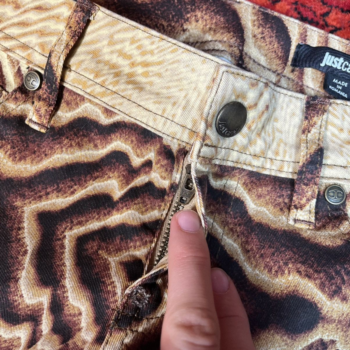 Roberto Cavalli Vintage Y2K Just Cavalli AllOver Optical Animal Print Pants Size 26" / US 2 / IT 38 - 10 Thumbnail