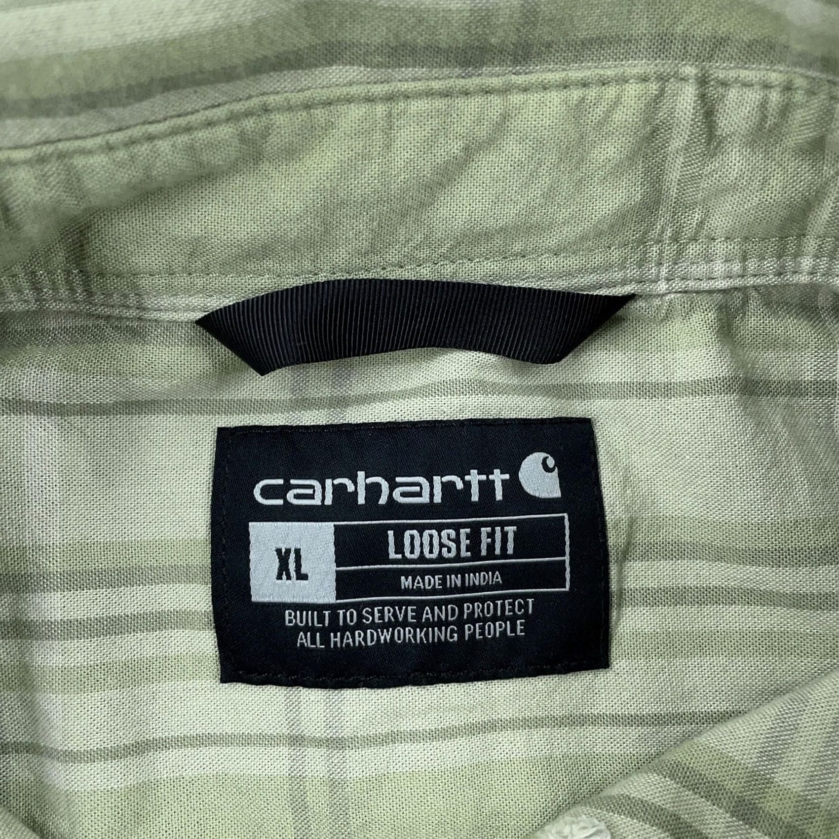 Carhartt Carhartt Work Shirt Green Plaid Short Sleeve Button Down XL Loose Fit Size US XL / EU 56 / 4 - 7 Thumbnail