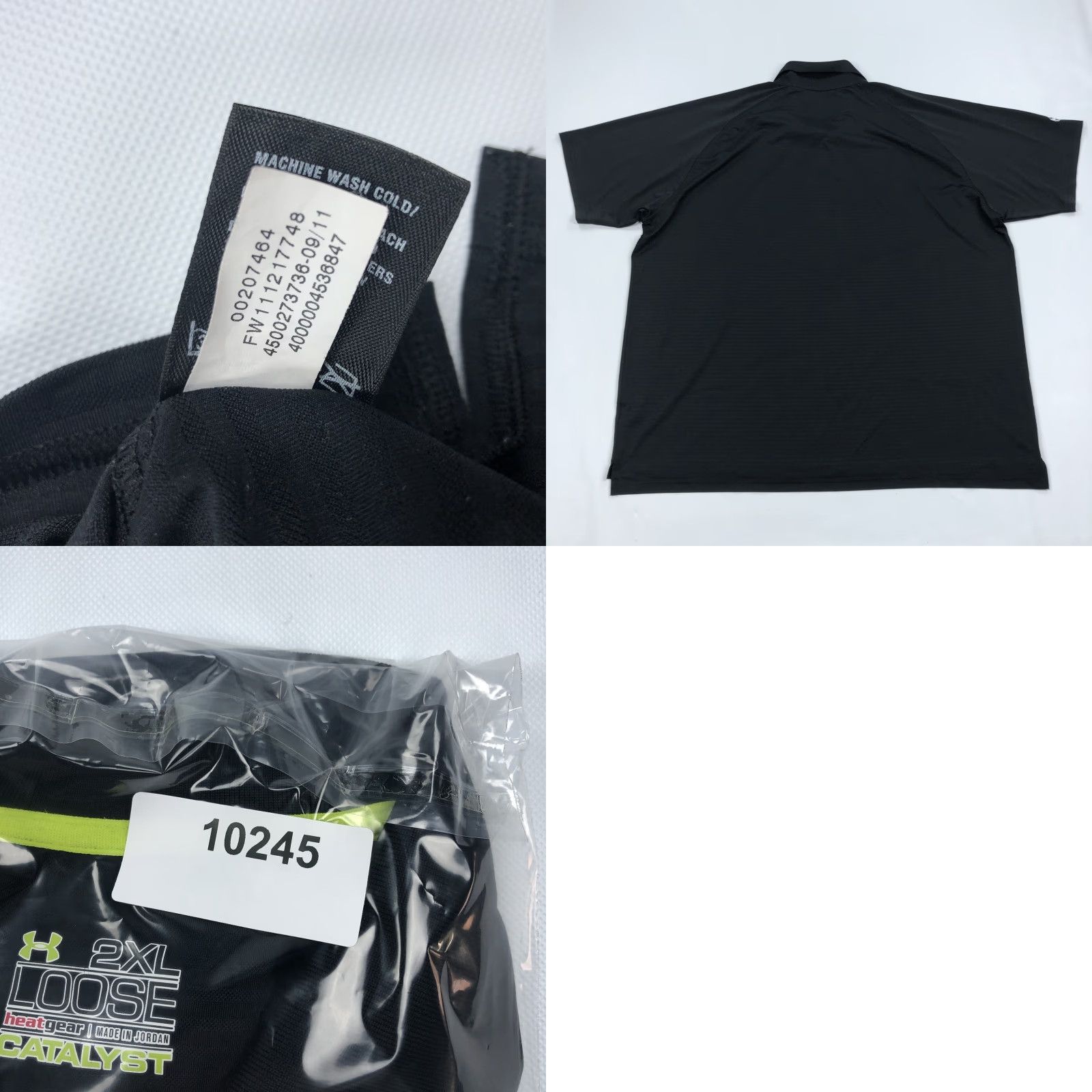 Under Armour Under Armour Polo Shirt 2XL Black Stripe HeatGear Catalyst Performance Golf Shirt Mens Short Sleeve Size US XXL / EU 58 / 5 - 8 Thumbnail