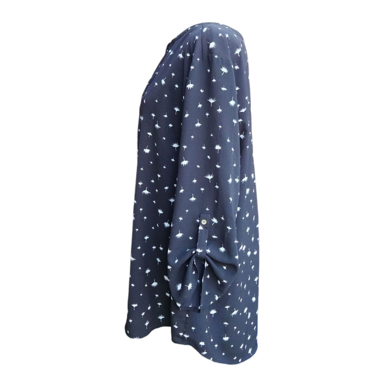 St. Johns Bay Daniel Rainn XXL Blouse - Black White Dandelion Tunic Size XXL / US 16-18 / IT 52-54 - 7 Thumbnail
