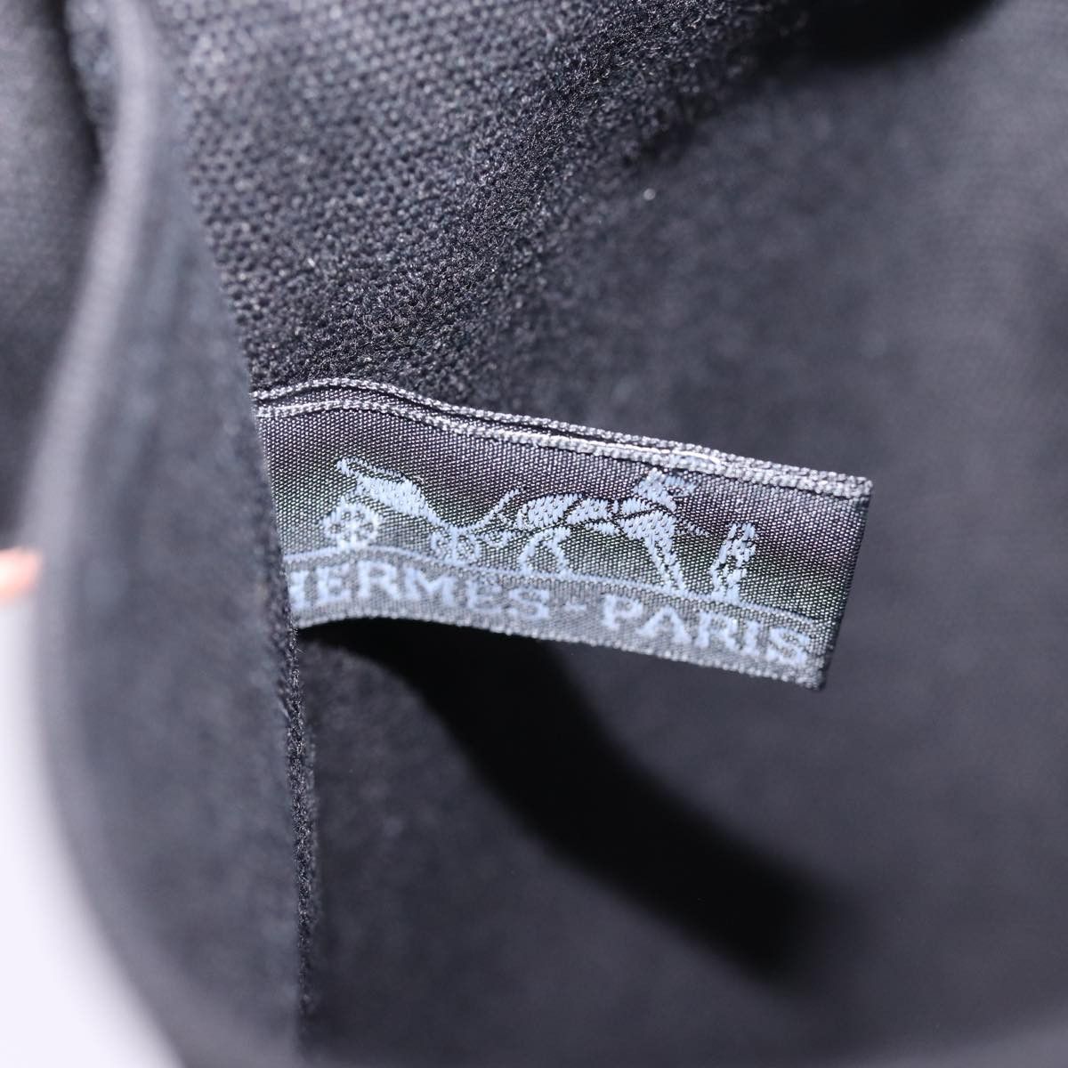 Hermes HERMES Shoes Case Hand Bag Canvas Black Size ONE SIZE - 10 Thumbnail