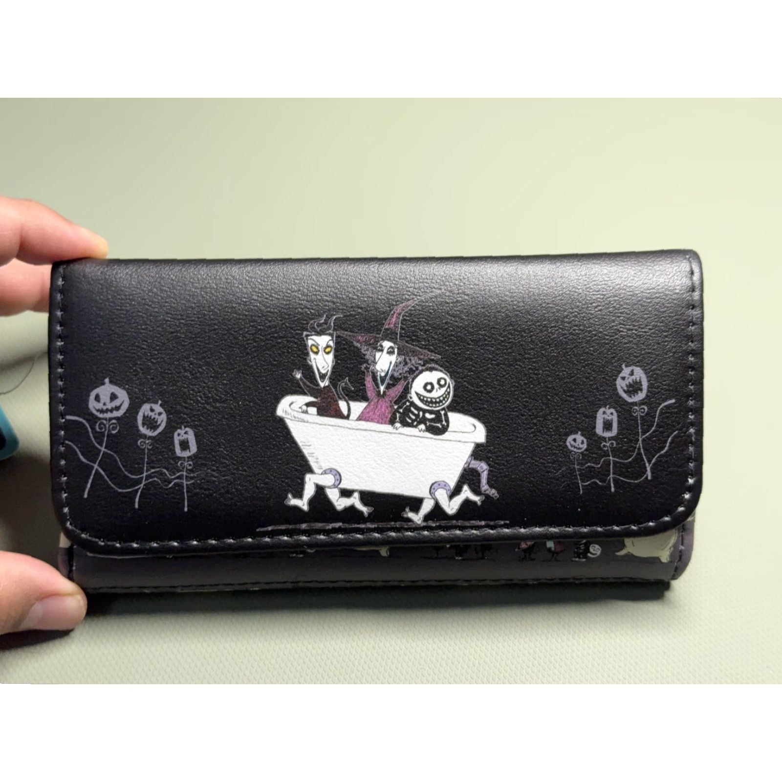 Vintage LOUNGEFLY Disney Nightmare Before Christmas Flap Wallet Lock Shock Barrel Black One Size Womens Size ONE SIZE - 2 Thumbnail