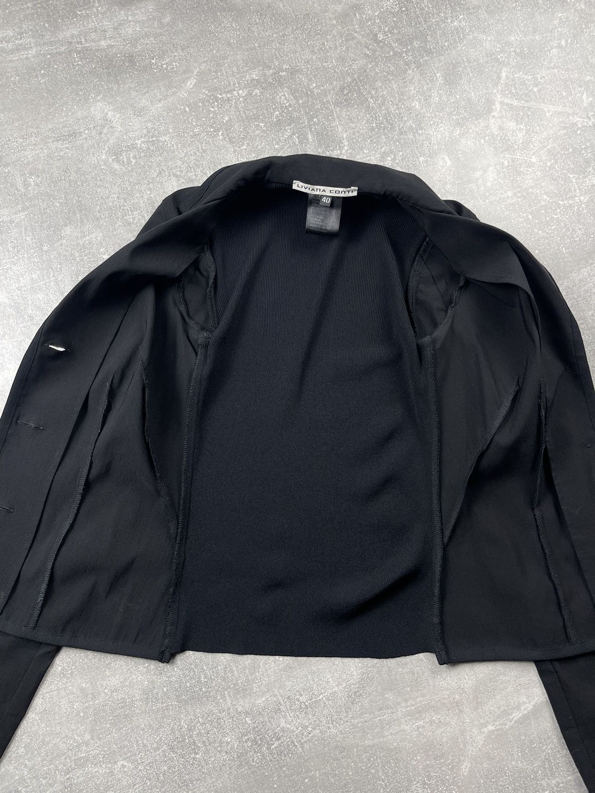 Other Liviana Conti Minimal Tailored Stretch Black Blazer Size S / US 4 / IT 40 - 11 Thumbnail