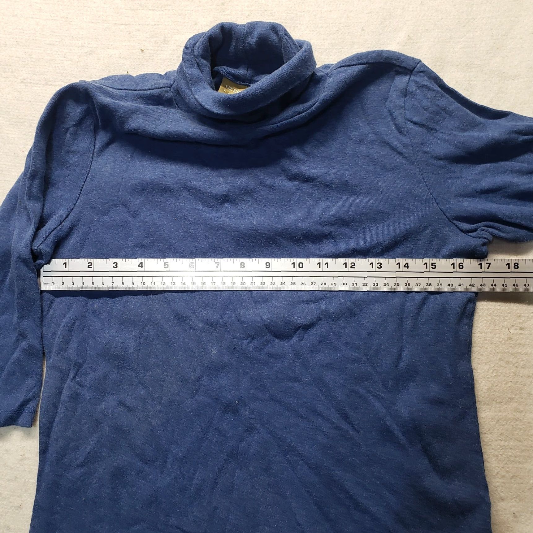 Liz Claiborne Liz Claiborne Collection Sweater Women's Size M Blue Mock Turtle Neck Size M / US 6-8 / IT 42-44 - 3 Thumbnail