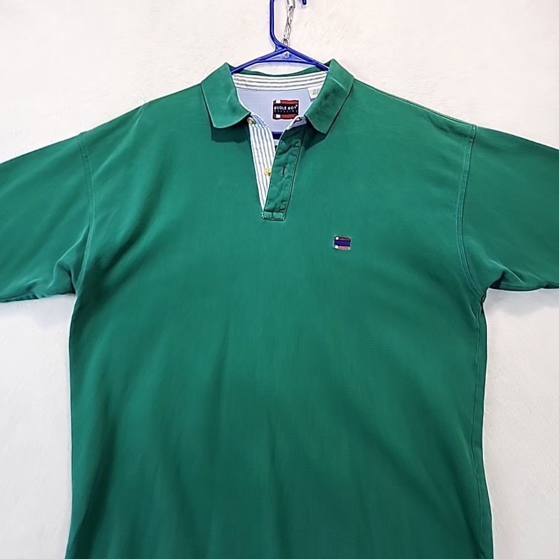 Bugle Boy VINTAGE Bugle Boy Logo Polo Shirt Green XL Men’s Regular Short Sleeve Cotton 1990s Retro Preppy Size US XL / EU 56 / 4 - 2 Thumbnail