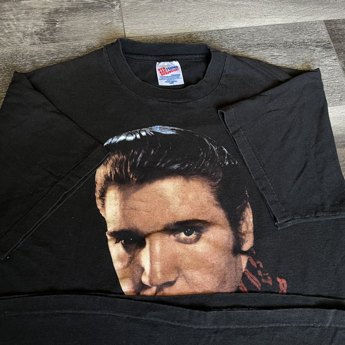 Band Tees × Vintage Vintage 1990s Elvis Presley Winterland Portrait Graphic Tee Size US L / EU 52-54 / 3 - 7 Thumbnail