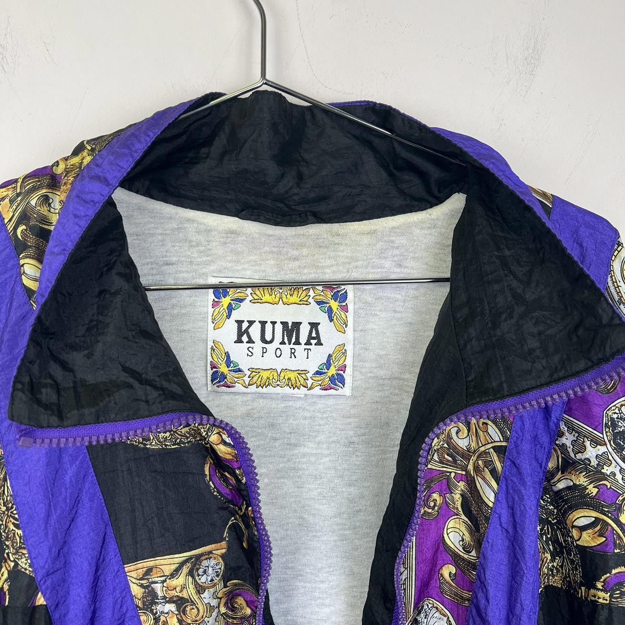 Designer KUMA Sport Vintage Purple Windbreaker Jacket 80s 90s style Size US L / EU 52-54 / 3 - 4 Thumbnail
