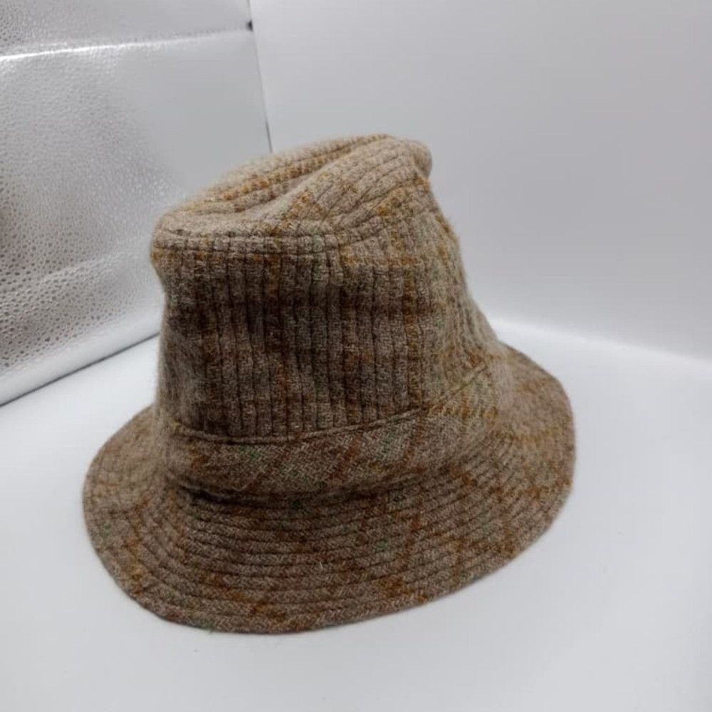 The Unbranded Brand Vintage 70s 80s Wool Tweed Bucket Hat Flecked Brown Beige Size ONE SIZE - 4 Thumbnail