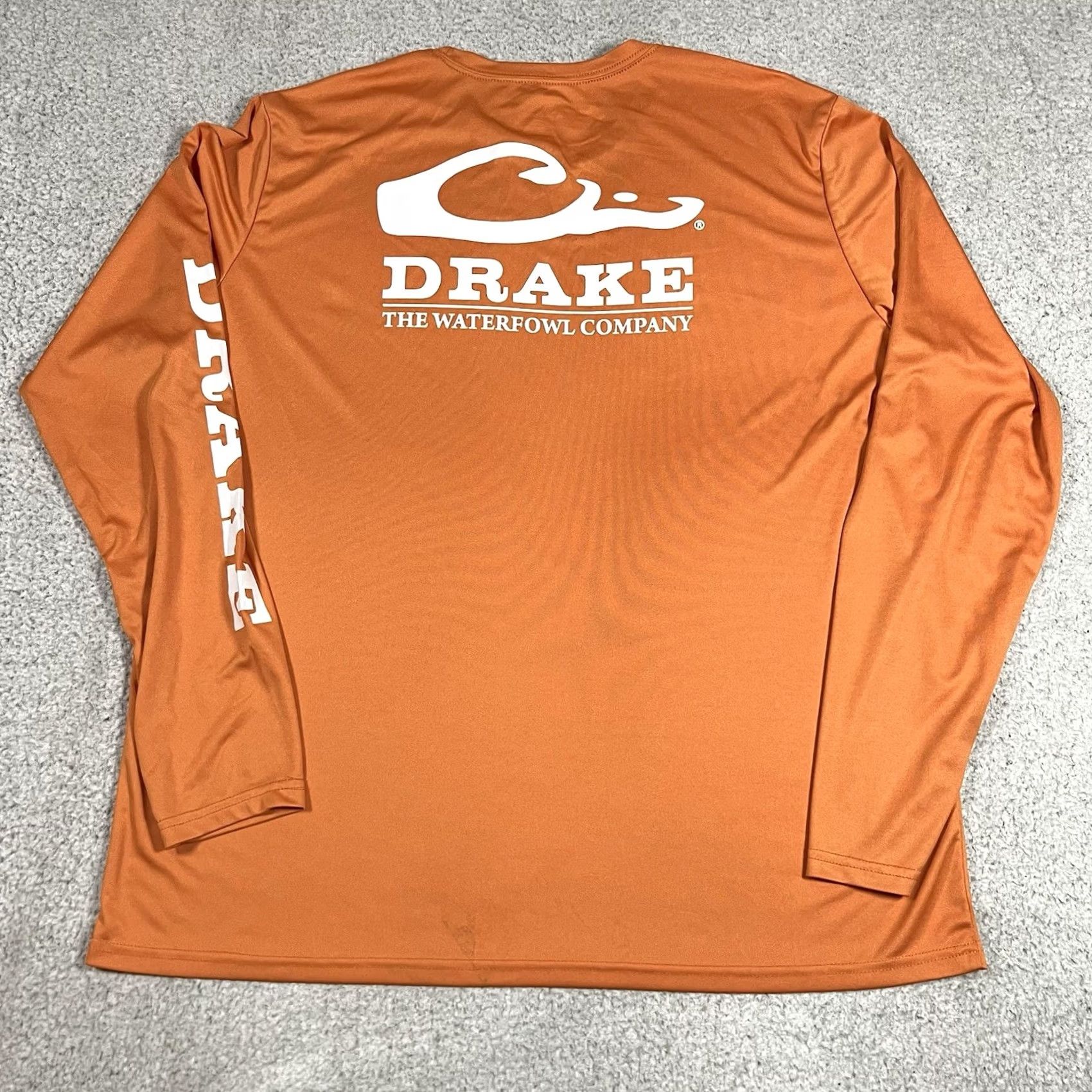 Vintage Drake Waterfowl Mens Shirt XL Orange Long Sleeve Performance Hiking Hunting Shirt Size US XL / EU 56 / 4 - 5 Thumbnail