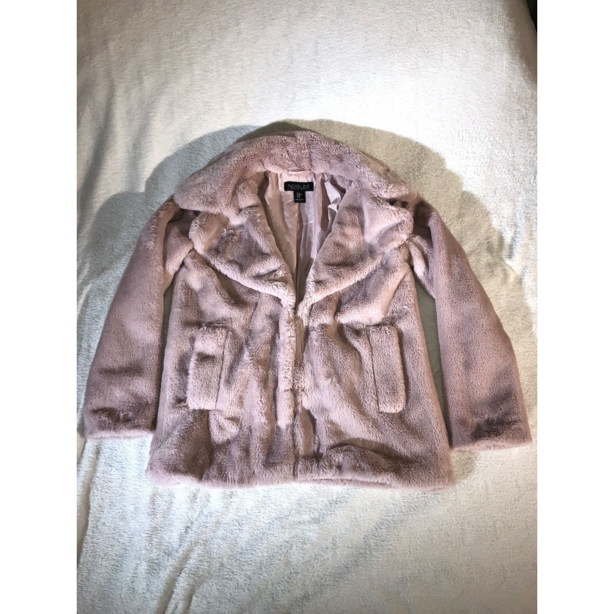 Rachel Zoe Rachel Zoe Soft Powder Pink Faux Fur Cozy Coat Size M / US 6-8 / IT 42-44 - 1 Thumbnail