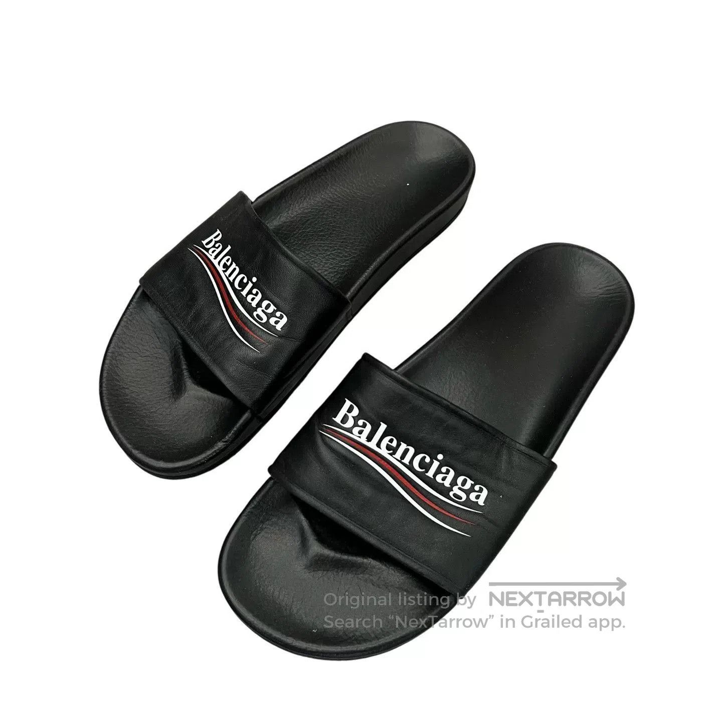 Balenciaga Balenciaga Classic Black Cola Slippers. Size US 10 / EU 43 - 1 Thumbnail