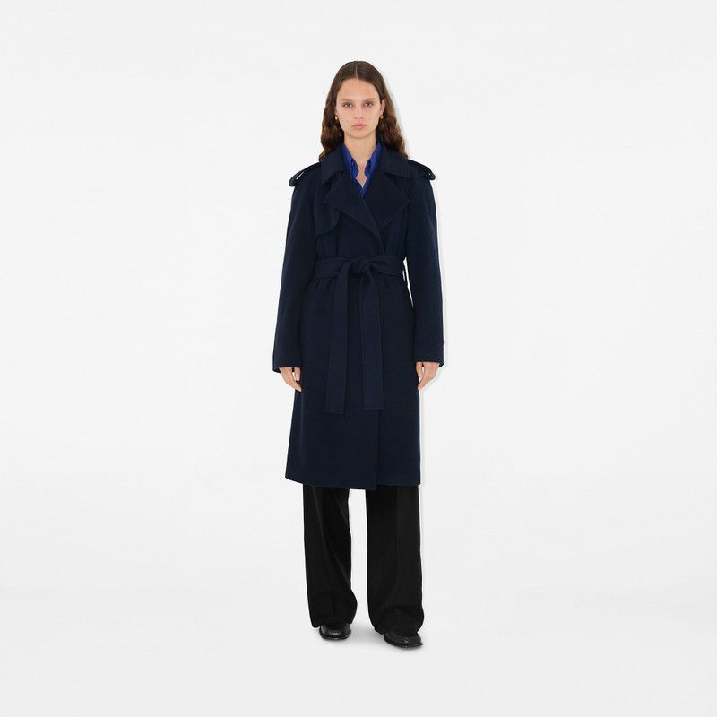 Burberry o1w1db10326 Cashmere Wrap Coat in Navy Size M / US 6-8 / IT 42-44 - 2 Thumbnail