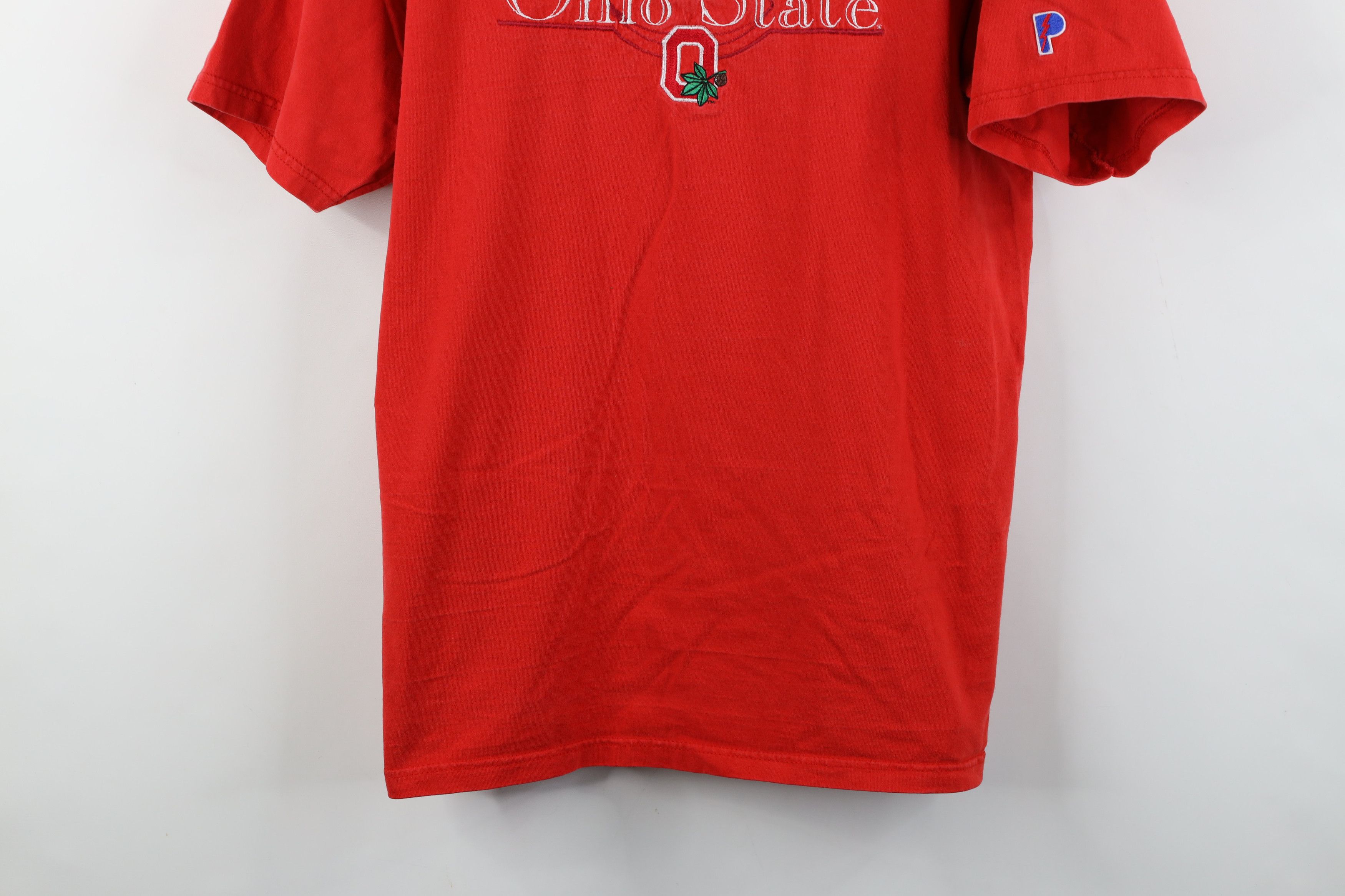 Vintage Vintage 90s Ohio State University Football T-Shirt Red Size US L / EU 52-54 / 3 - 3 Thumbnail