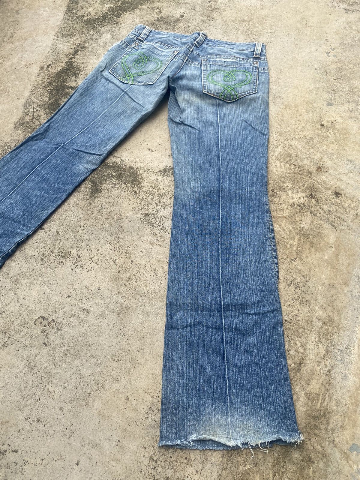 Designer × Dsquared2 × If Six Was Nine Flare Jeans Dsquared2 Faded Blue Low Rise Size US 31 - 14 Thumbnail