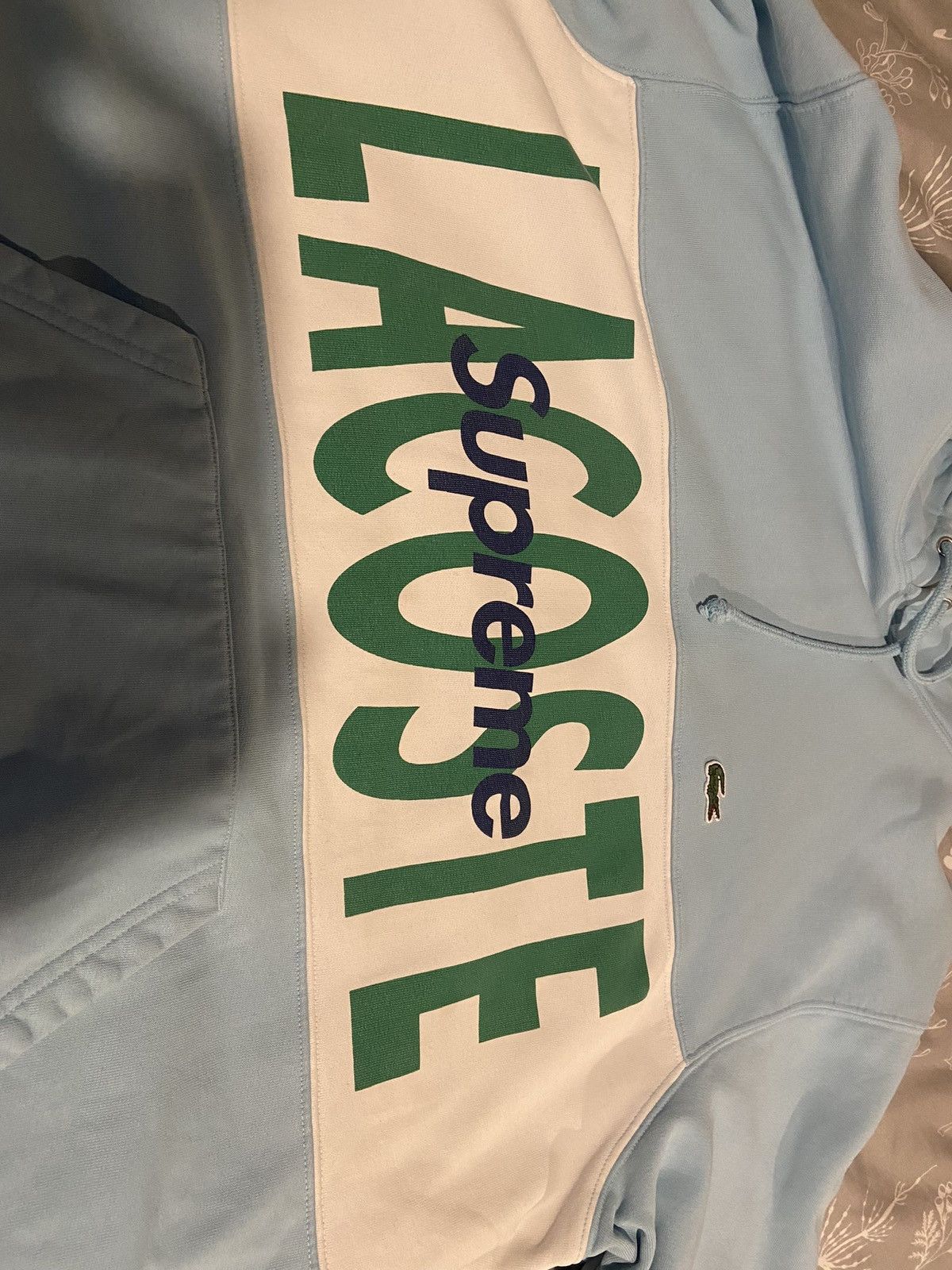 Lacoste × Supreme Supreme x Lacoste Blue Hoodie Size US L / EU 52-54 / 3 - 3 Thumbnail