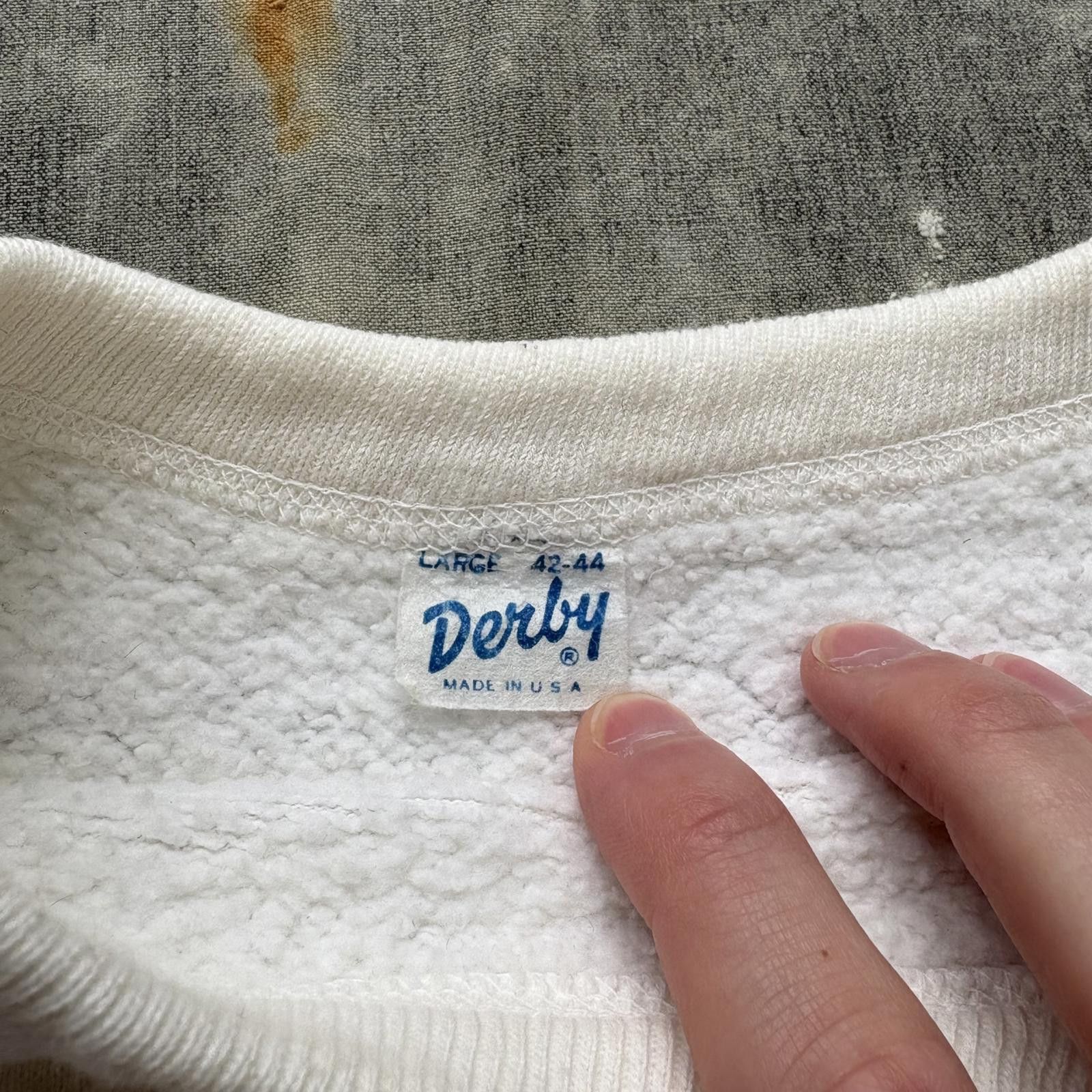 Vintage Vintage 60s Hand Drawn Writing Joke Senior School Sweatshirt Size US M / EU 48-50 / 2 - 3 Thumbnail