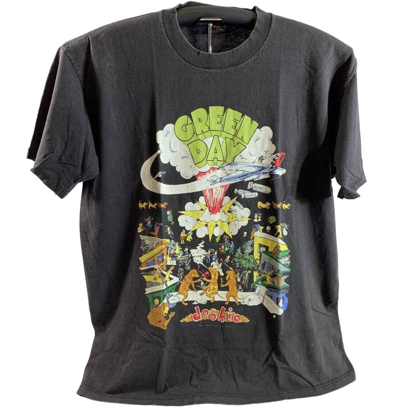 image of Premium Label 1994 Green Day Dookie Tour Vintage XL Brockum Bs-M1120-B006 in Black, Men's