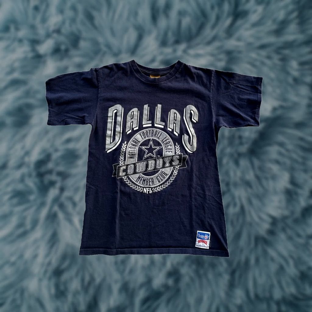 NFL Vintage Nutmeg NFL Dallas Cowboys T-Shirt Medium Blue 90s Made USA Single Stitch Men Size US M / EU 48-50 / 2 - 1 Thumbnail