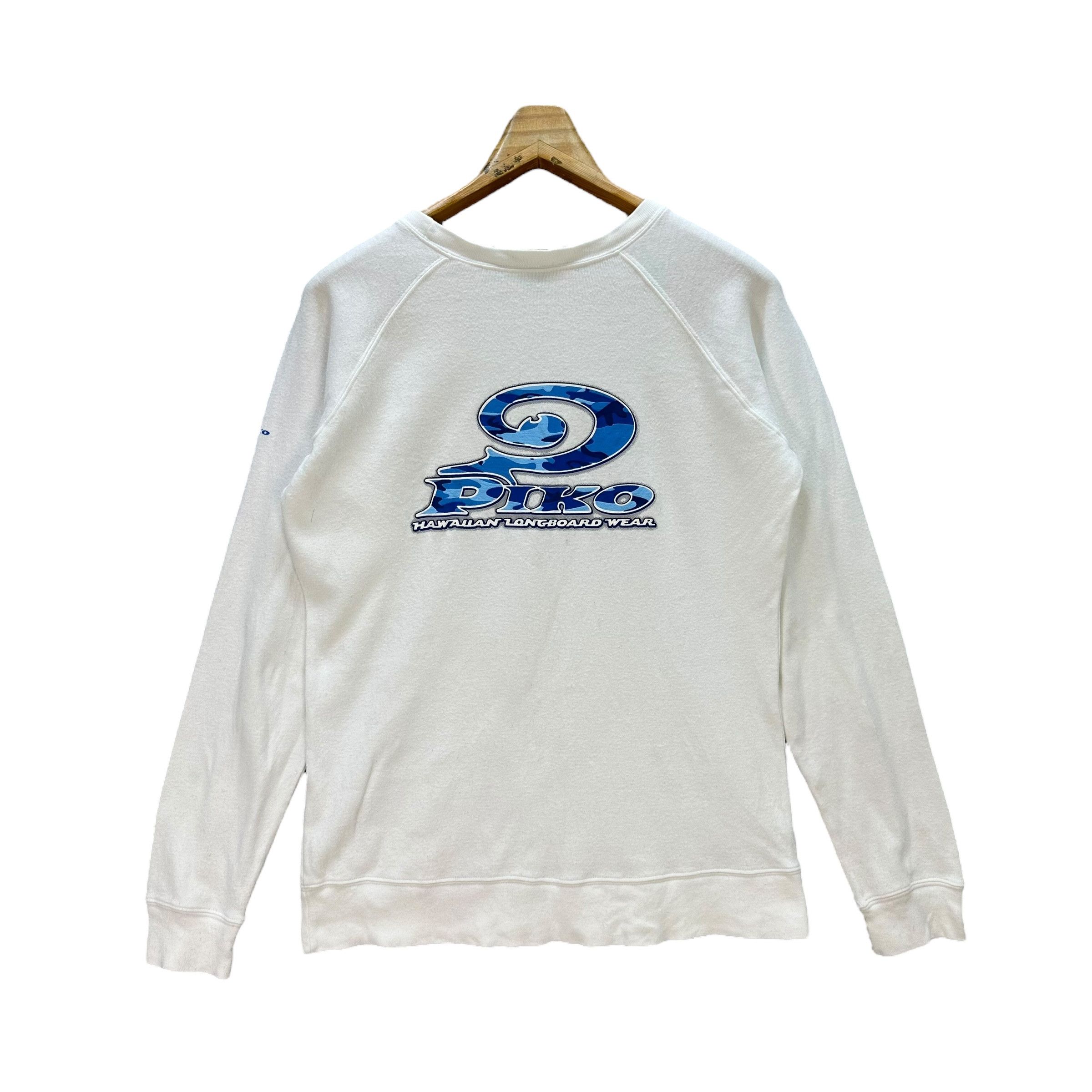 Vintage PIKO Hawaiian Longboard Wear Big Logo Sweatshirts #9143-62 Size US L / EU 52-54 / 3 - 1 Thumbnail