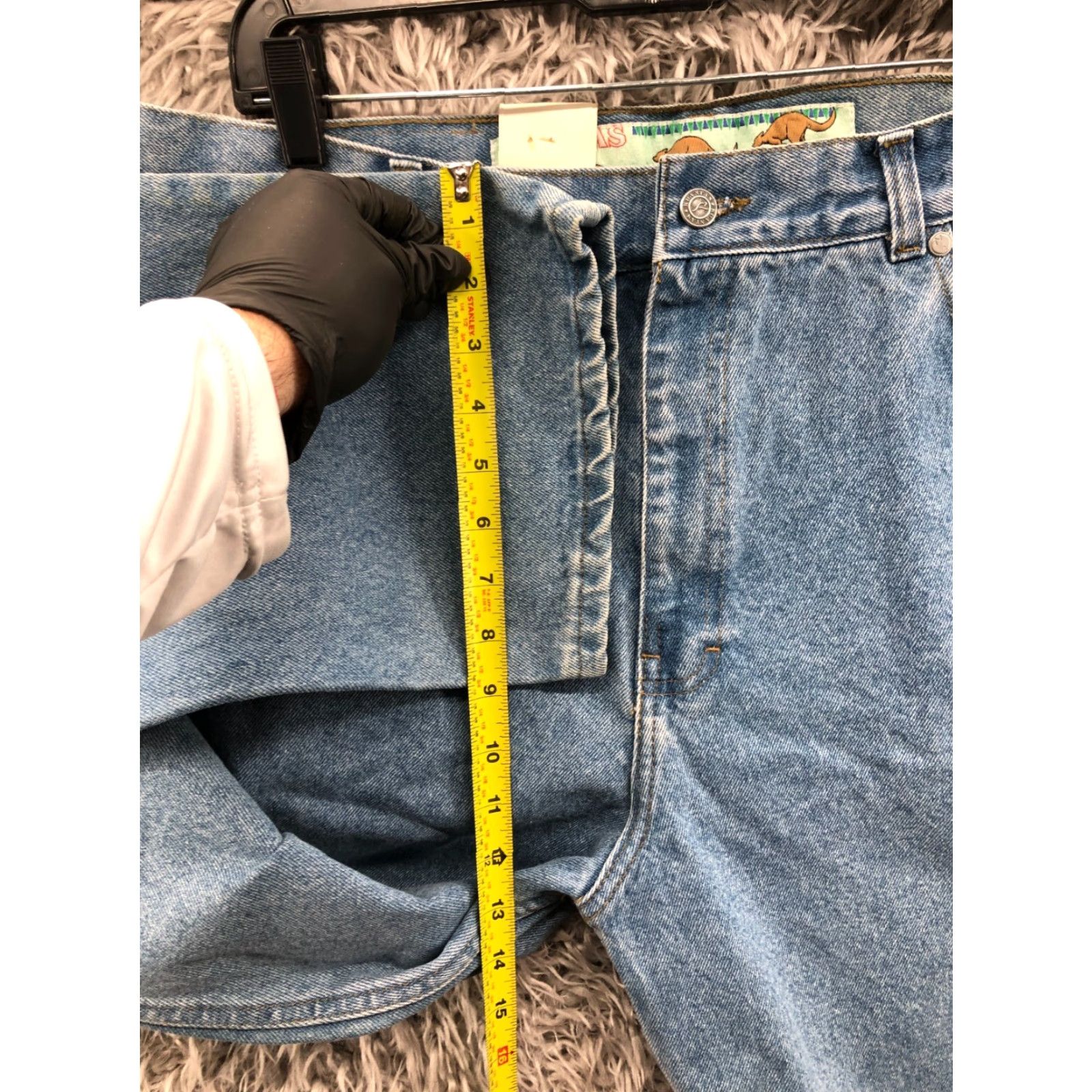 Denime Kuantas Jeans Size 38x32 Mens Mid Rise Straight Leg Light Wash Blue Denim Size US 38 / EU 54 - 4 Thumbnail