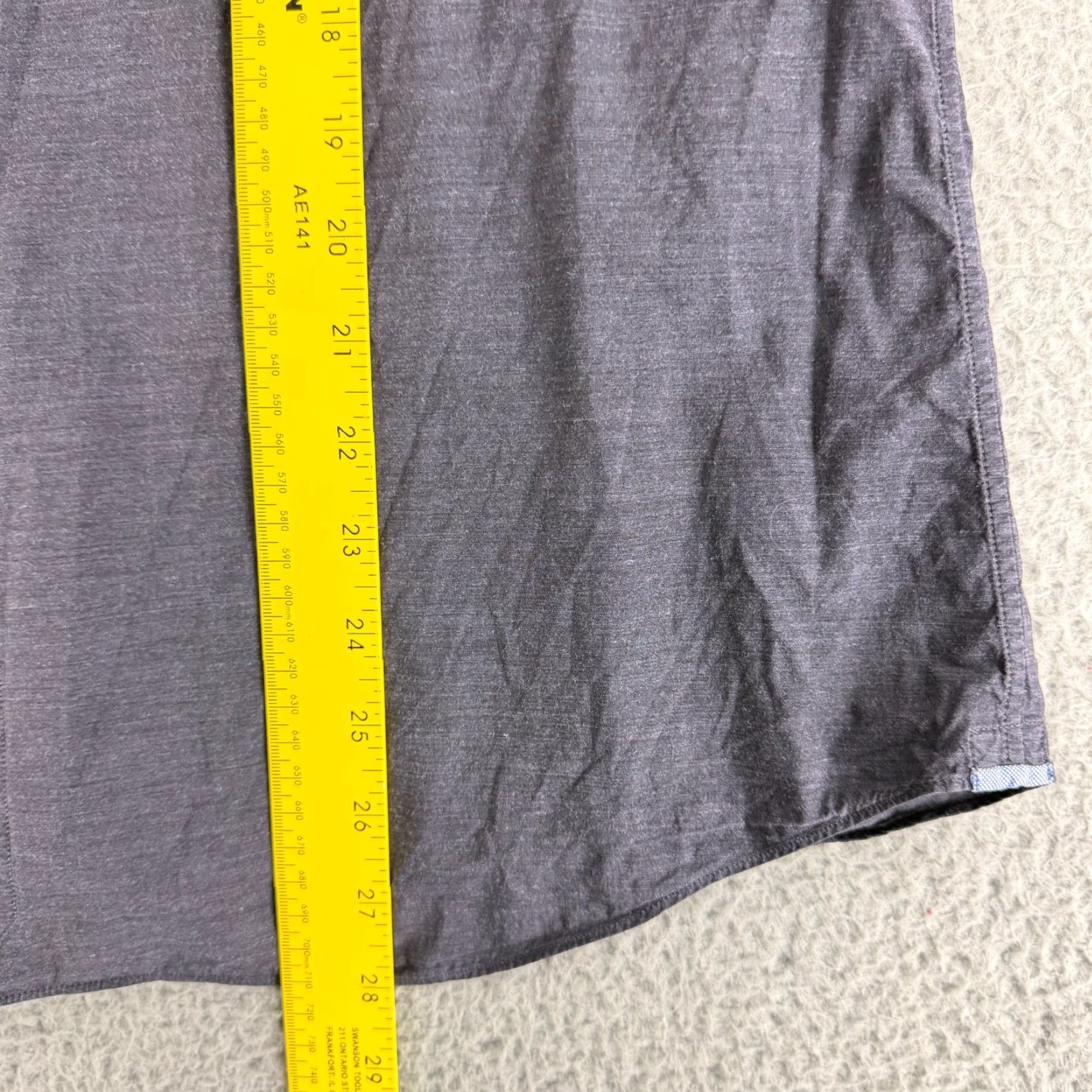 Vintage Xacus Button-Up Dress Shirt Mens Large Gray Evolution Fit Long Sleeve Business Size 42R - 6 Thumbnail
