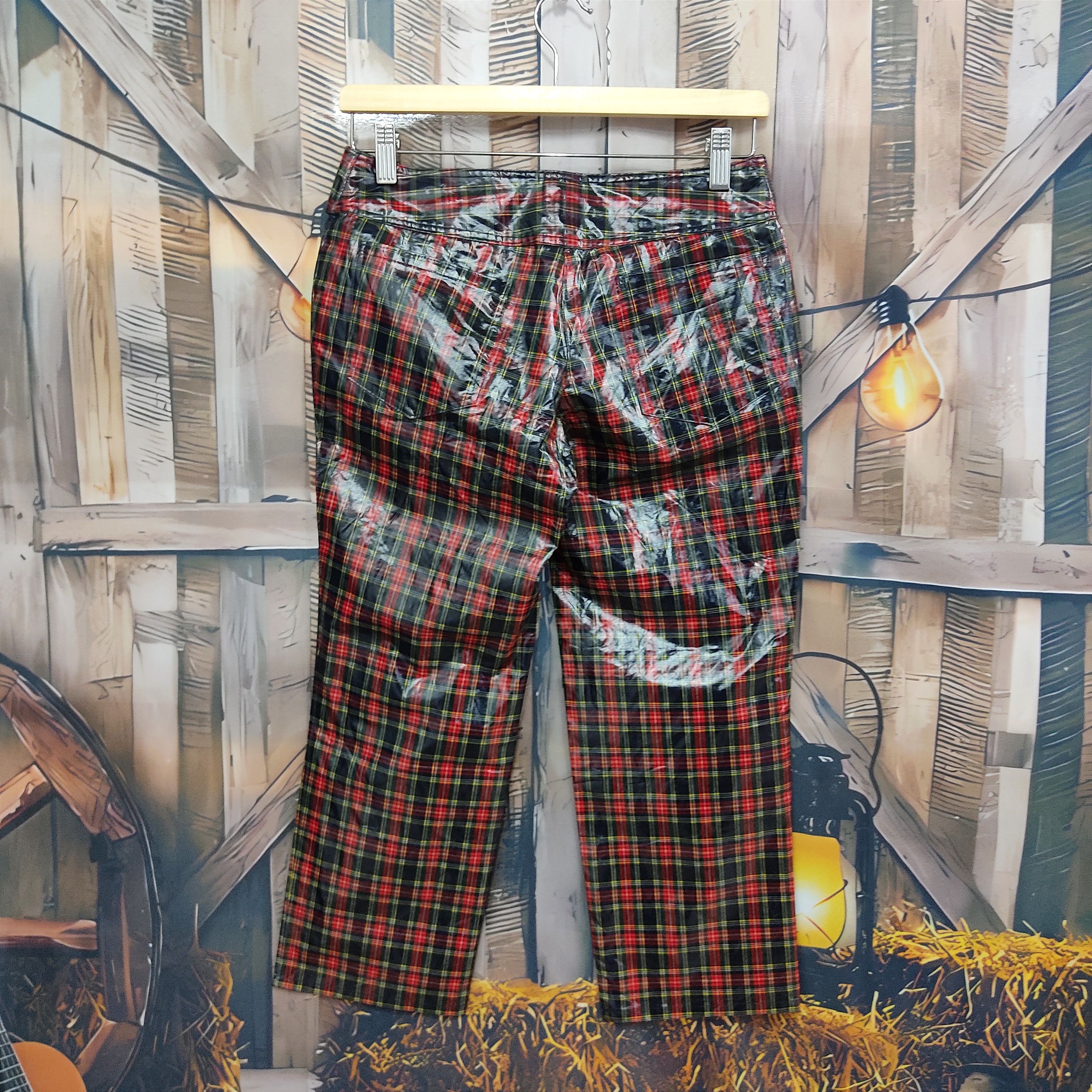 GOTHBOICLIQUE × Japanese Brand × Lad Musician MILK Goth Punk Plaid Tartan Cropped Pants Size 28" / US 6 / IT 42 - 3 Thumbnail