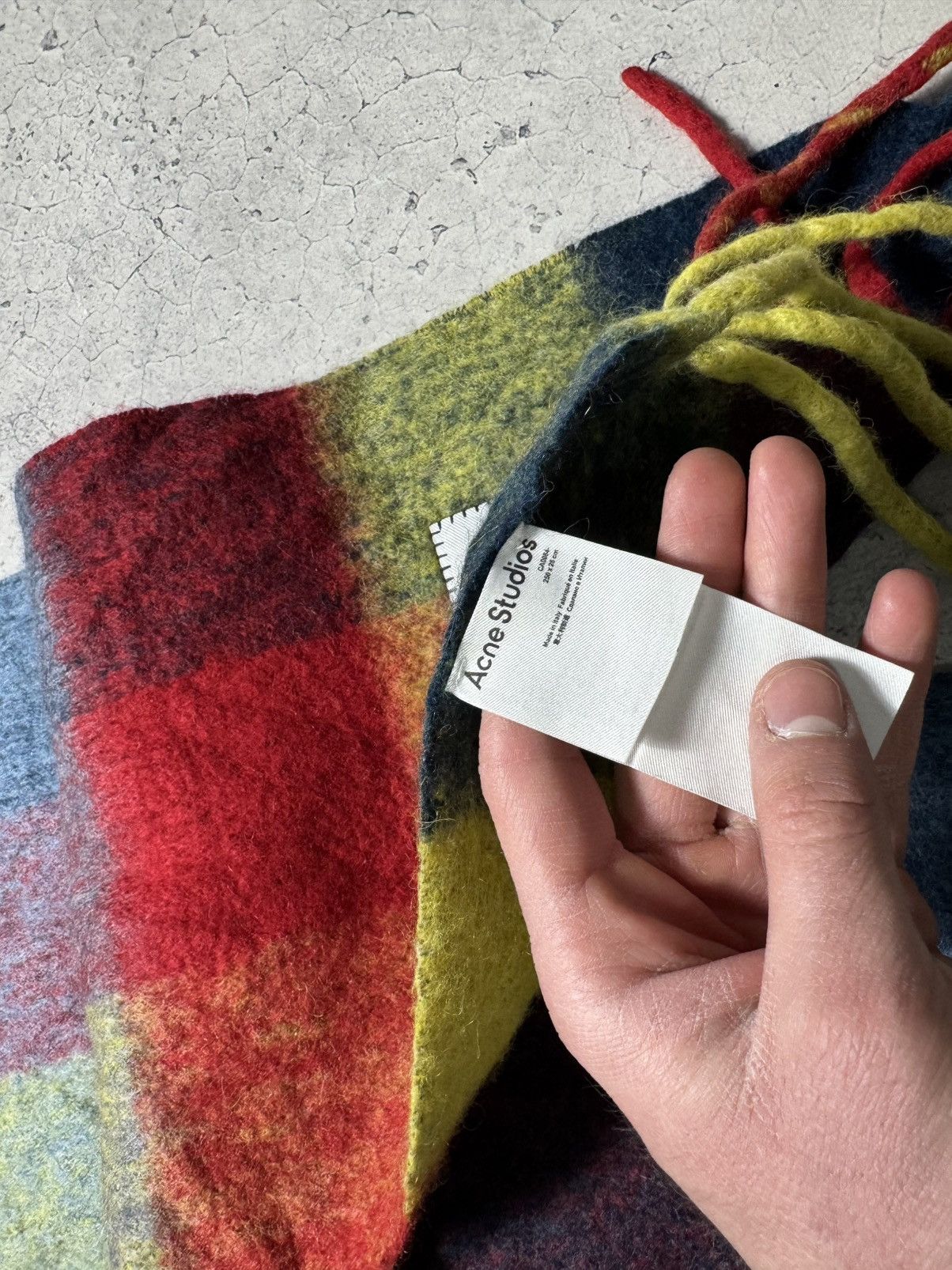 Acne Studios Acne Studios Checked Luxury Wool Scarf Size ONE SIZE - 3 Thumbnail