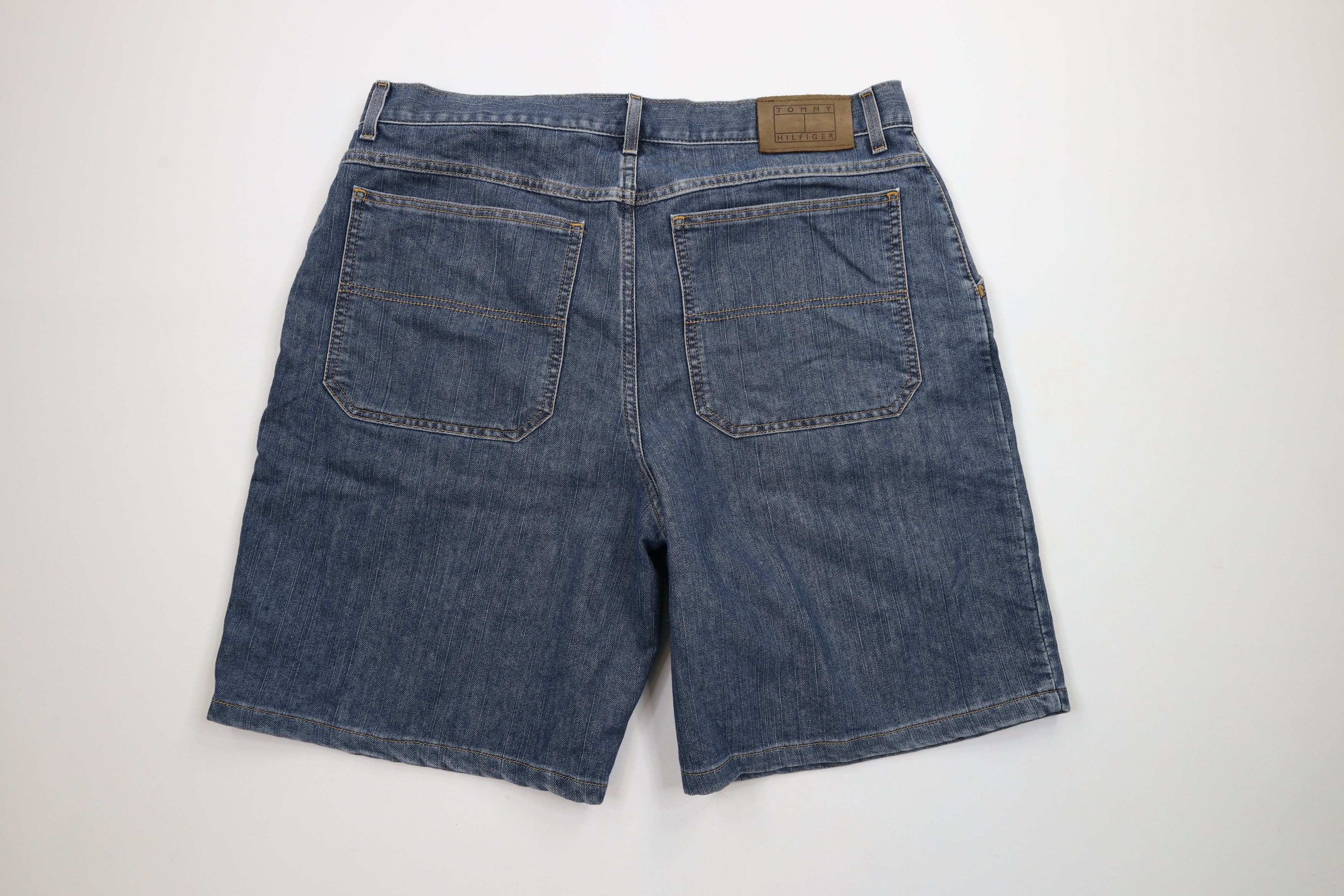 Tommy Hilfiger × Vintage Vintage Y2K 2001 Tommy Hilfiger Baggy Fit Denim Shorts Jorts Size US 38 / EU 54 - 8 Thumbnail