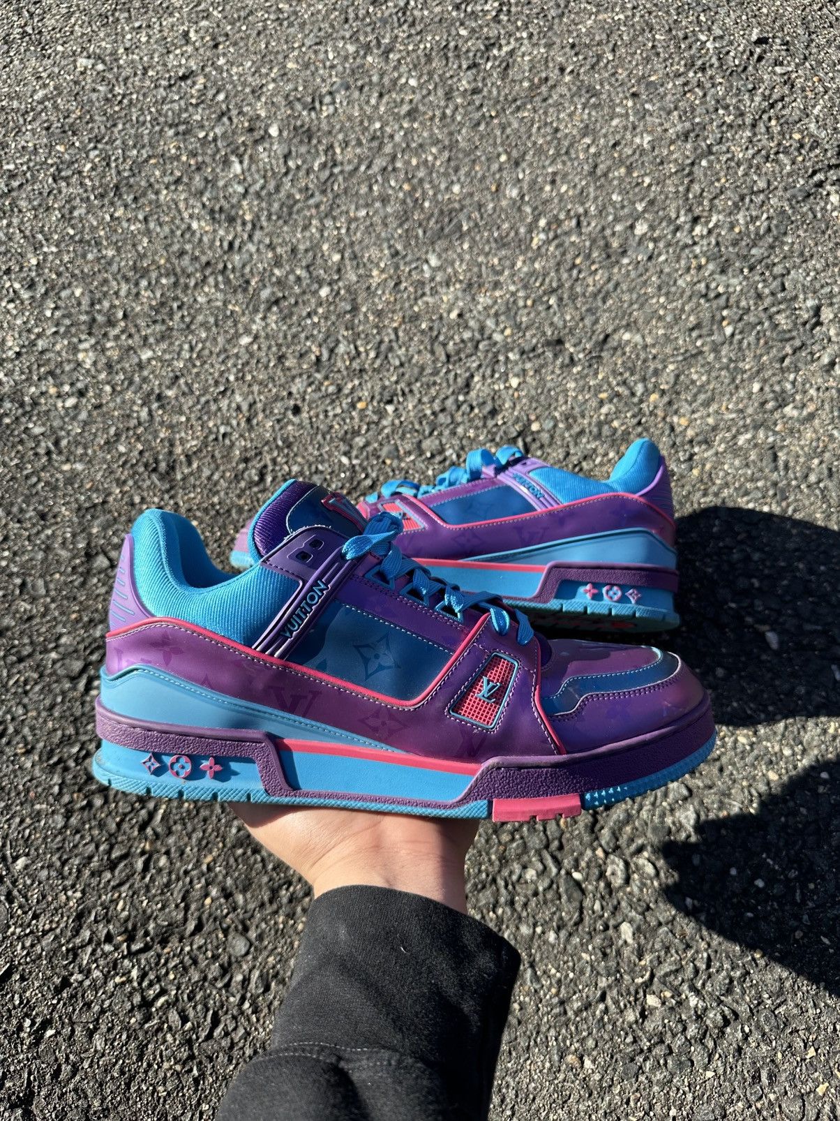 Louis Vuitton Louis Vuitton Trainer Purple Teal Metallic Size US 9.5 / EU 42-43 - 1 Thumbnail
