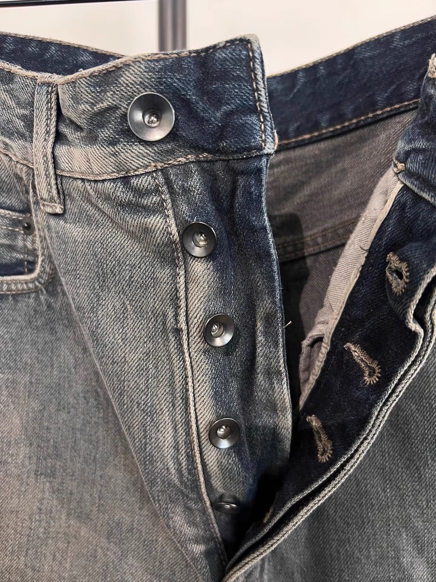 Rick Owens Rick Owens DRKSHDW Washed Vintage Cropped Denim K35 Size US 31 - 4 Thumbnail