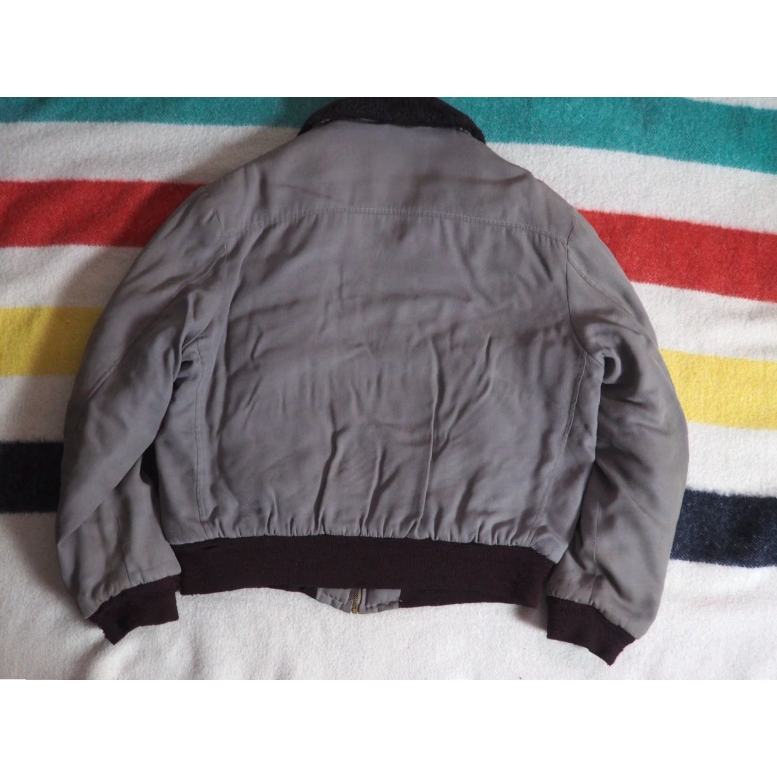 Vintage VINTAGE Gray Brown Gabardine Rockabilly Conmar Zip Crop Bomber Jacket Mens L Size US L / EU 52-54 / 3 - 2 Thumbnail