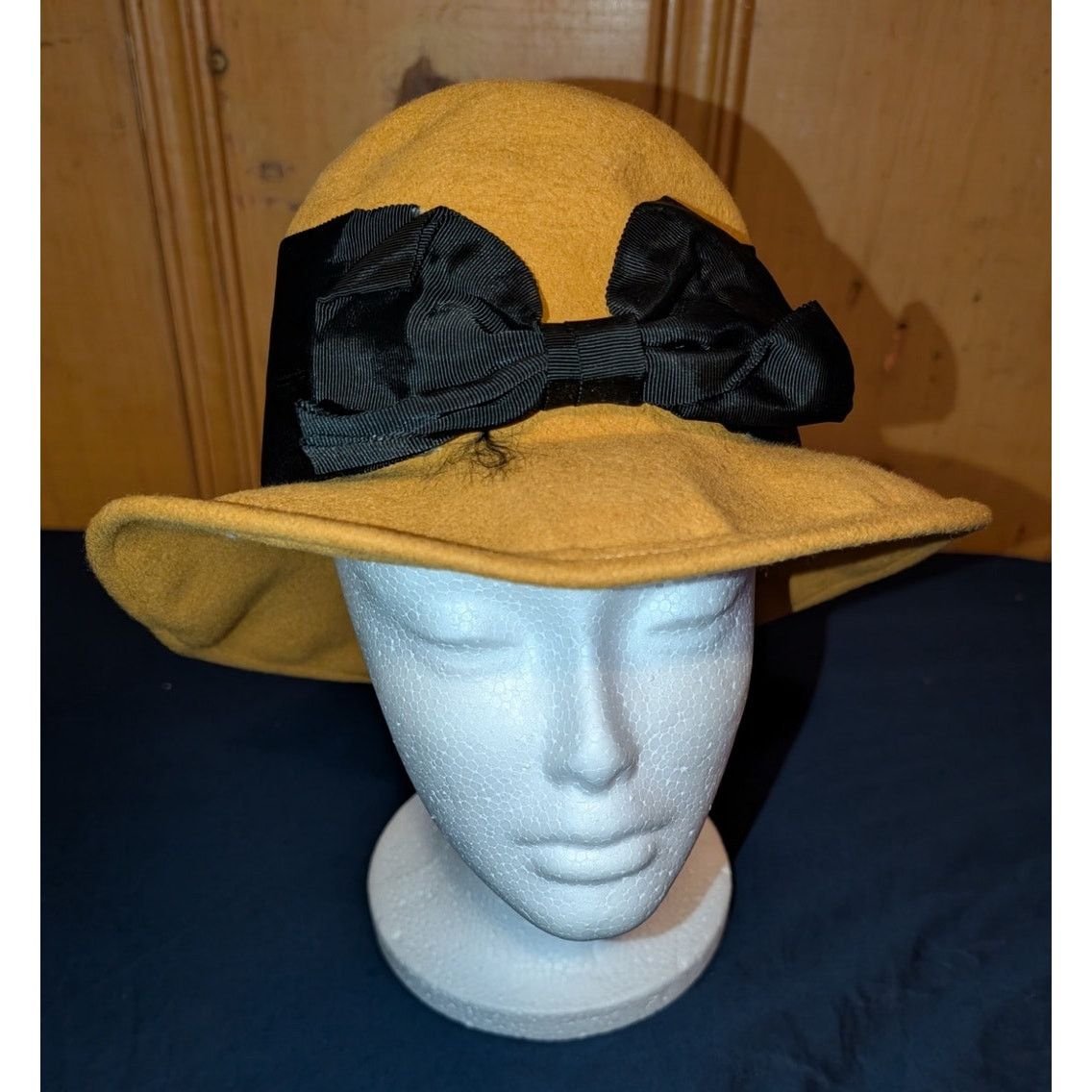 Other Vintage Wool Felt Bucket Church Lady Hat Med Womens USA made Size ONE SIZE - 2 Thumbnail