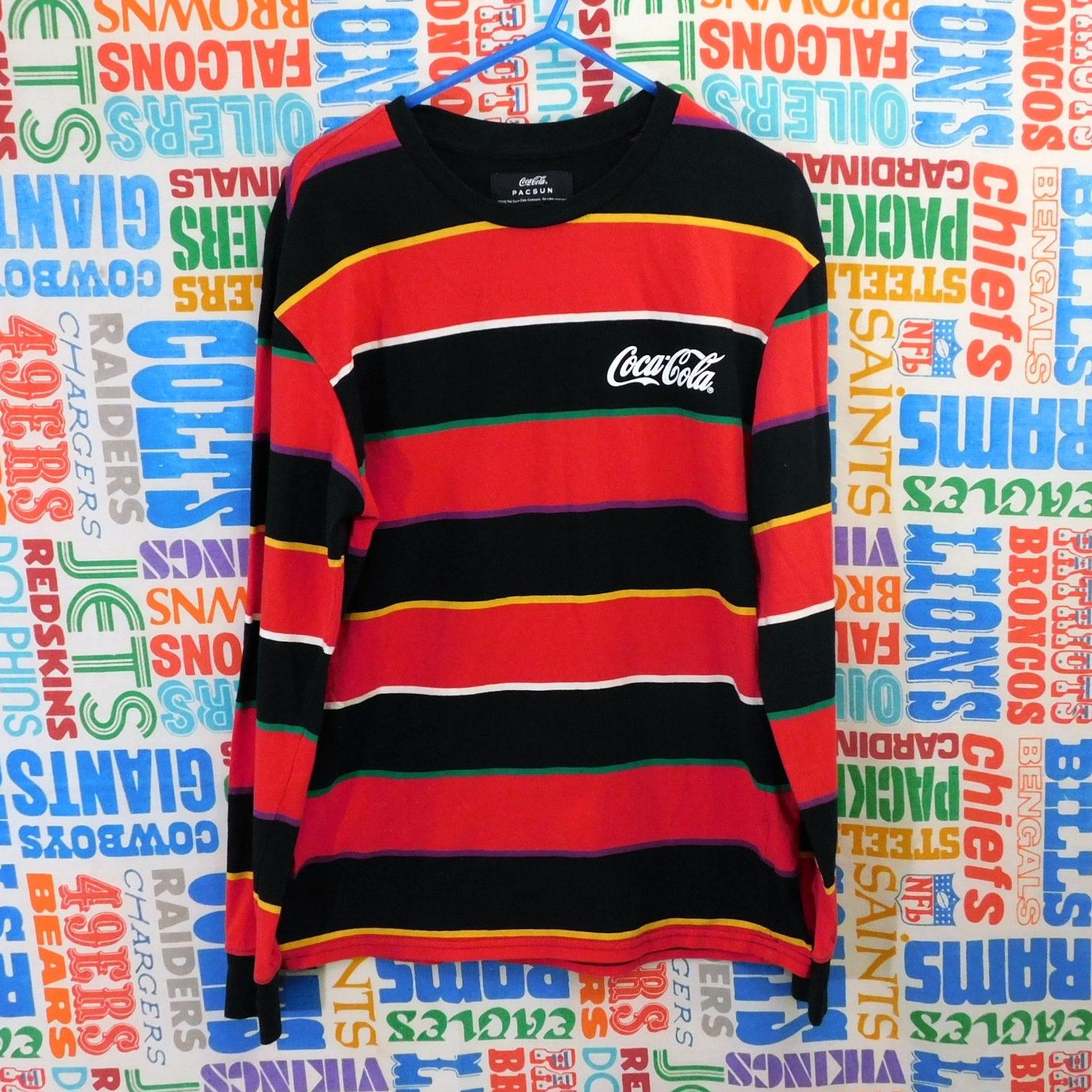Pacsun Pac Sun Coca Cola Striped Long Sleeve T Shirt Size S Size US S / EU 44-46 / 1 - 1 Thumbnail