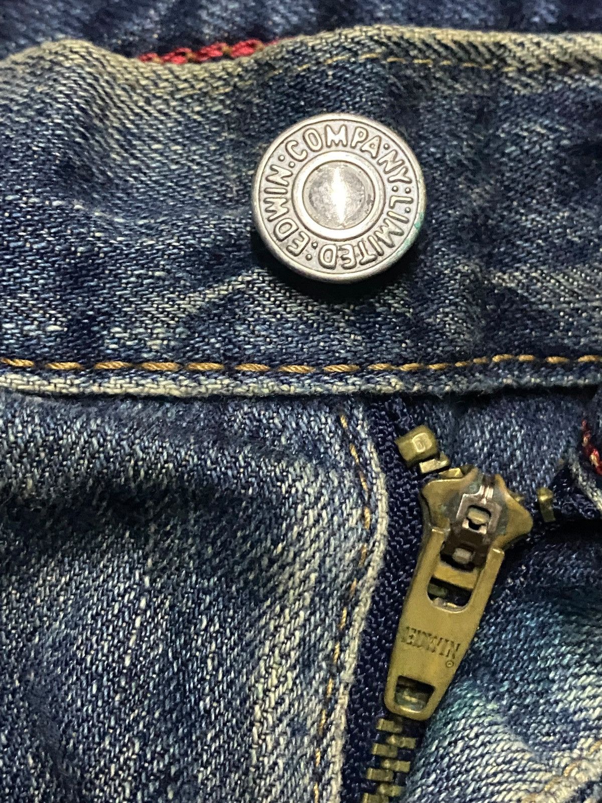 Junya Watanabe Vintage Edwin XV 04 Mud Wash Distressed Loose Jeans Size US 36 / EU 52 - 13 Thumbnail