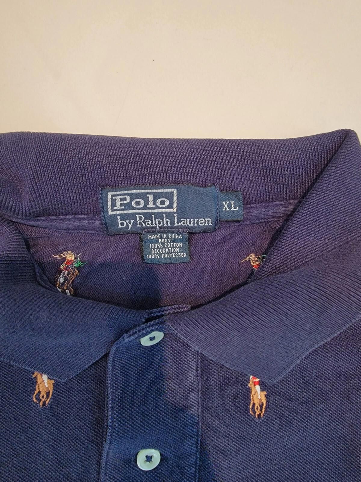 Polo Ralph Lauren Polo Ralph Lauren All-Over Multi Pony Shit Purple XL Size US XL / EU 56 / 4 - 5 Thumbnail