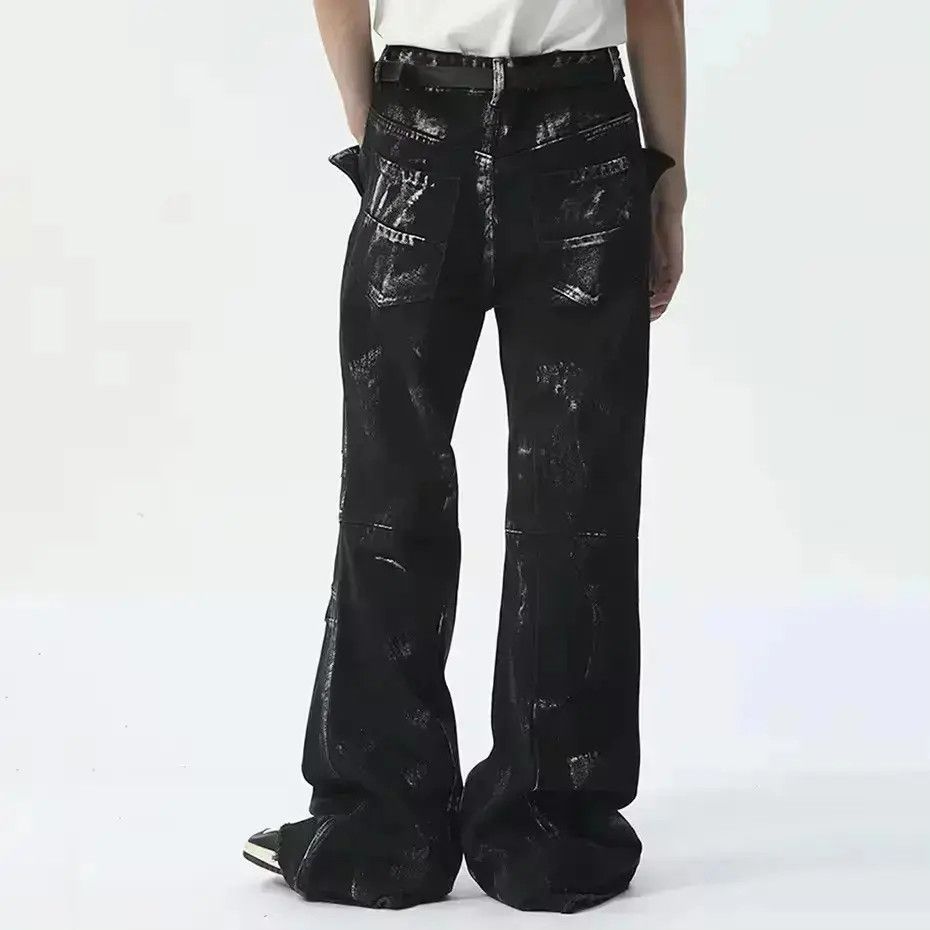 Japanese Brand Design Straight Baggy Printed Jeans Pants y2k Size US 34 / EU 50 - 1 Thumbnail