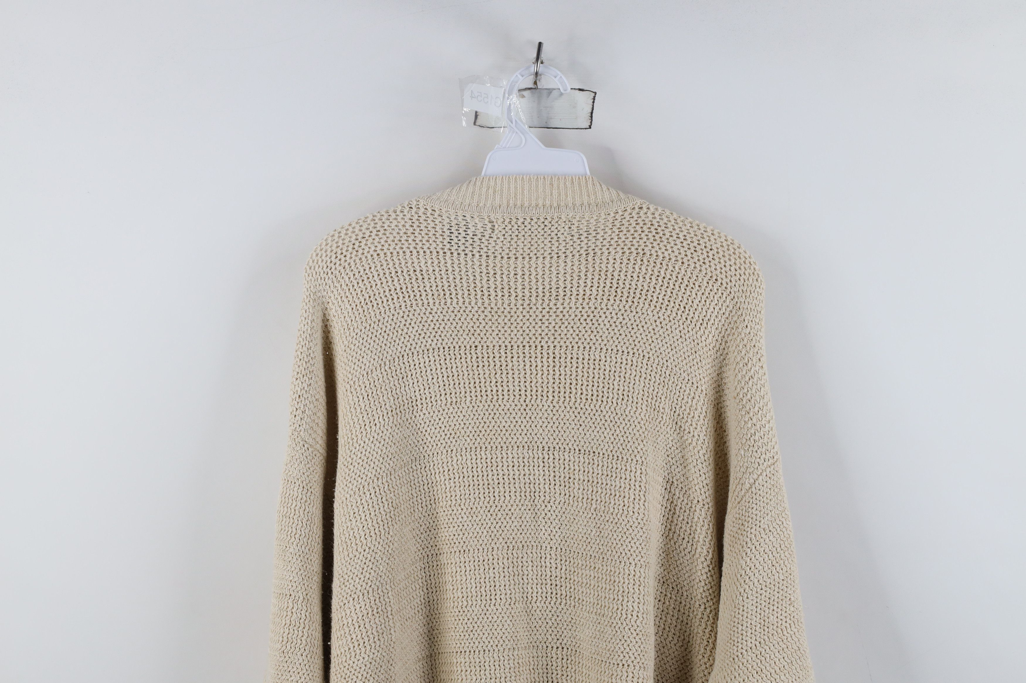 Vintage Vintage 90s Streetwear Chunky Ribbed Knit Sweater Beige Size US XL / EU 56 / 4 - 10 Thumbnail