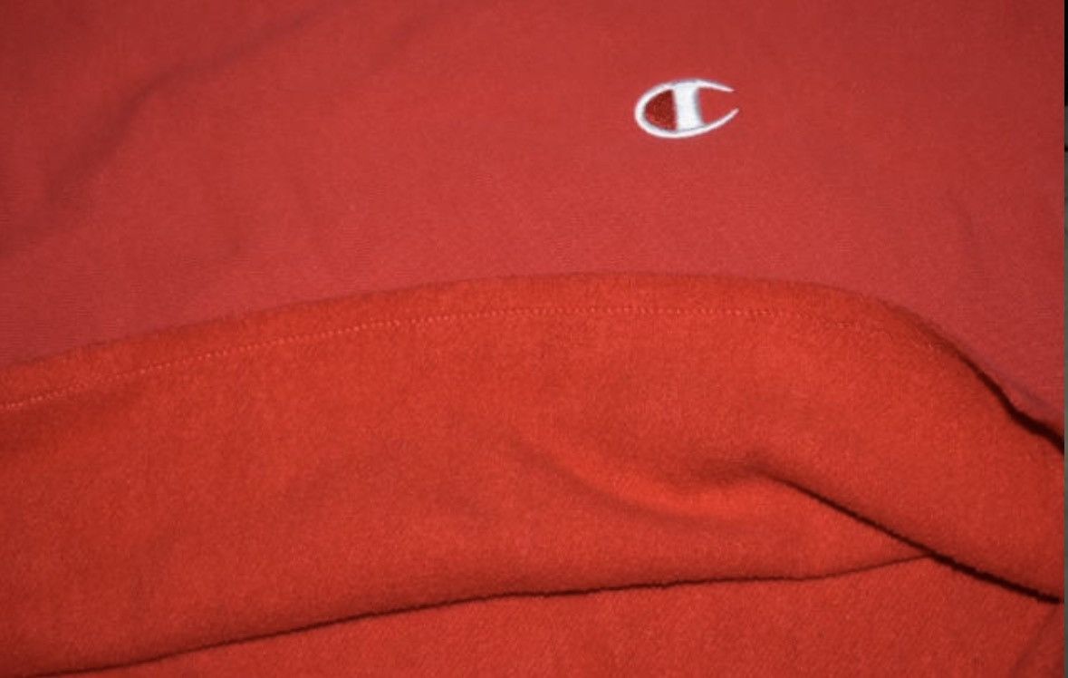 Champion Vintage Champion 90s Retro Red Oversized Cropped Sweatshirt Size S / US 4 / IT 40 - 5 Thumbnail