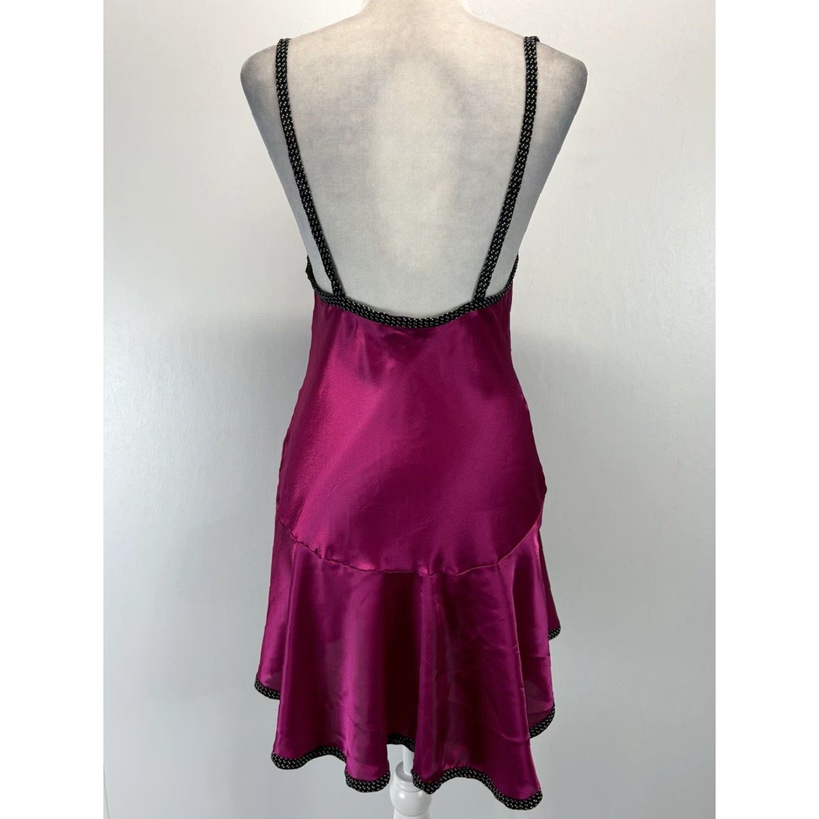 Vintage Vtg Val Mode Lingerie Nightgown Short Sleeveless Sexy Sz Small Fuchsia Size 28" / US 6 / IT 42 - 3 Thumbnail