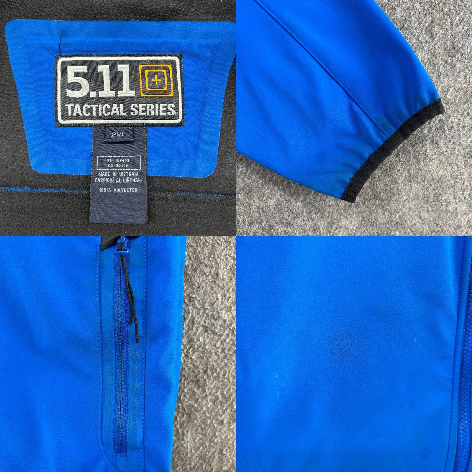 Vintage 511 Tactical Jacket Men 2XL Windbreaker Blue Polyester Fleece Lined Full Zip Lined Regular Outdoor Workwear Casual Shirt? Size US XXL / EU 58 / 5 - 8 Thumbnail