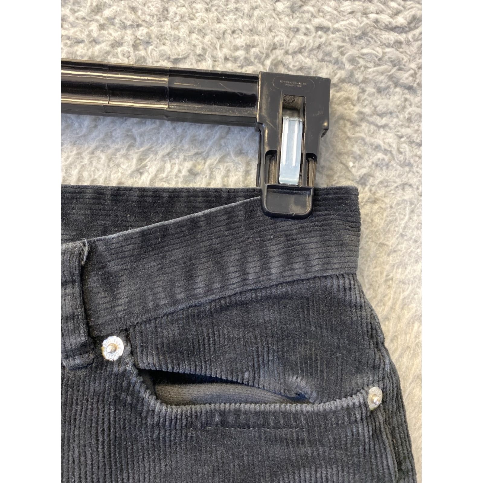 Chaps CHAPS Corduroy Pants Women’s 6P Black Flat Front Straight Leg Petites Size 28" / US 6 / IT 42 - 5 Thumbnail