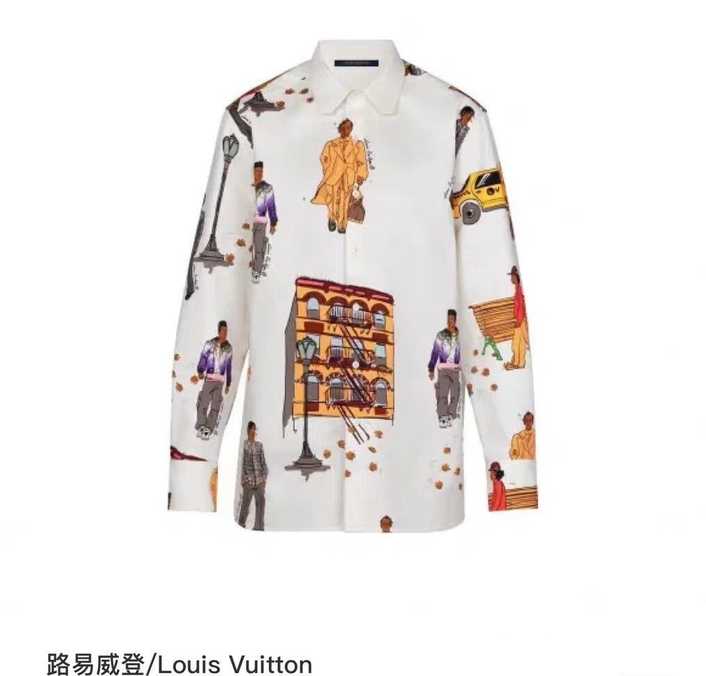 LVXWA Colorful Illustrated Louis Vuitton Men's Shirt Size US M / EU 48-50 / 2 - 1 Thumbnail