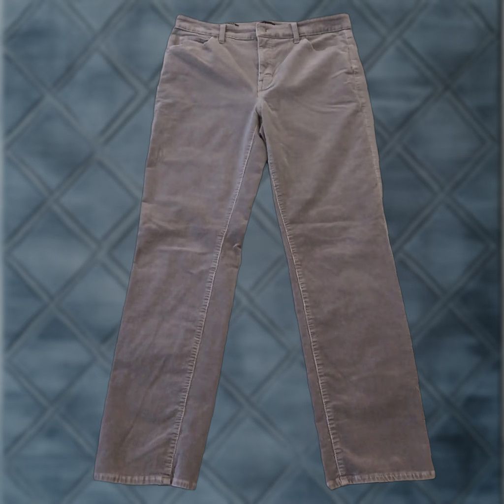 Talbots Talbots Corduroy Pants Womens 10 Gray Straight 32x29 High Rise Stretch Pants Size 32" / US 10 / IT 46 - 1 Thumbnail