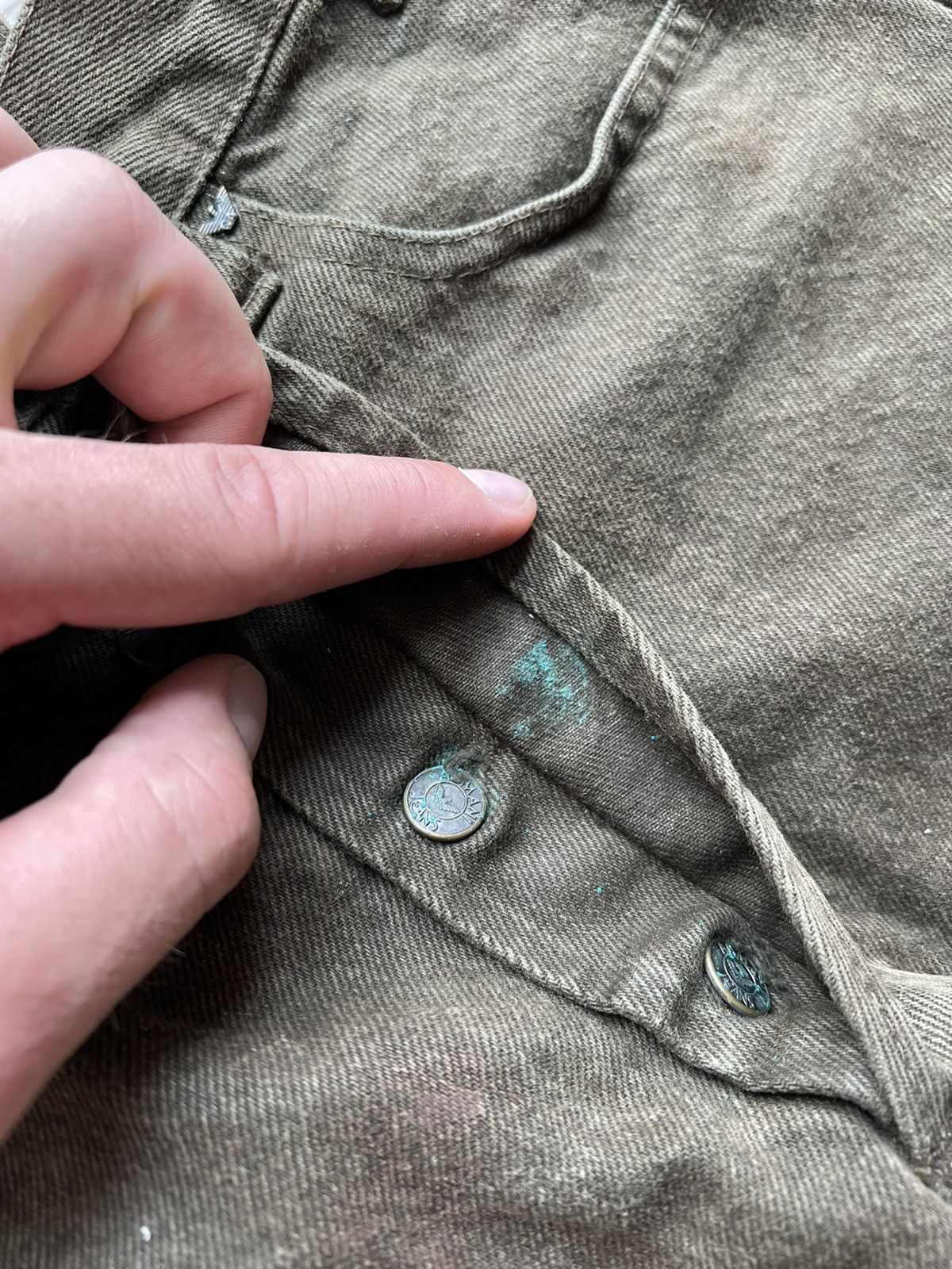 Armani × Vintage Vintage Armani Jeans Denim Dark Green Pants Size 29" - 10 Thumbnail