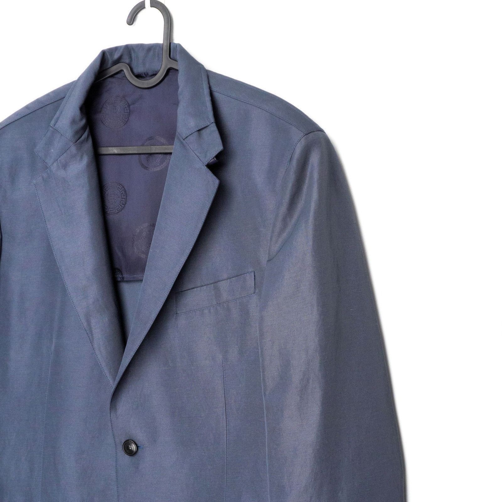 Versace Gianni Versace Medusa Greca Logo Linen Blend Blazer Jacket Size US L / EU 52-54 / 3 - 3 Thumbnail