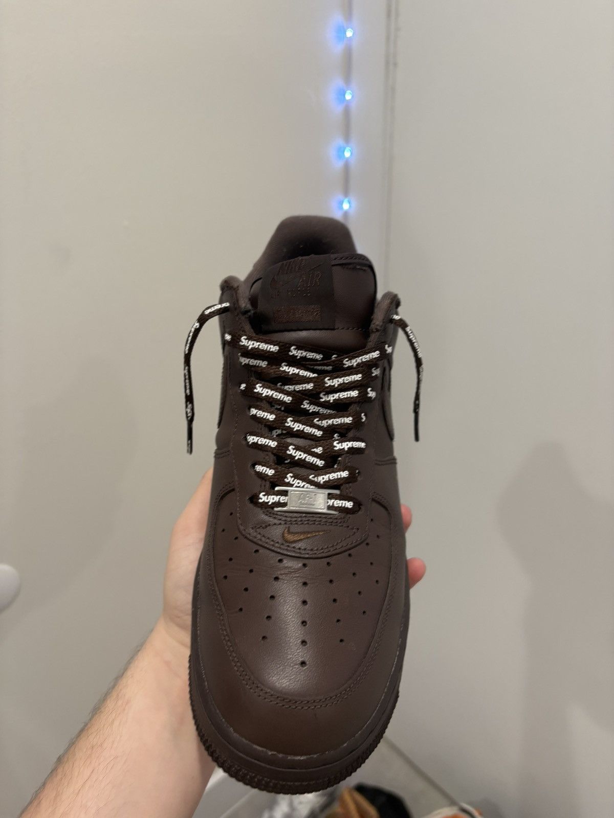 brown supreme air force 1