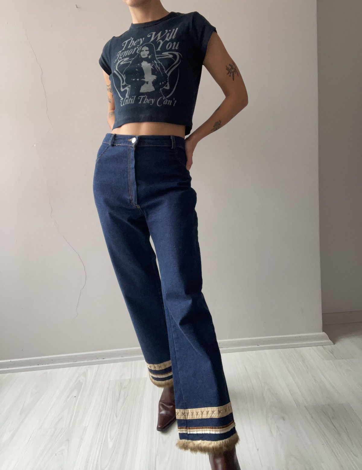 Vintage Vintage Italian jean Size 28" / US 6 / IT 42 - 3 Thumbnail